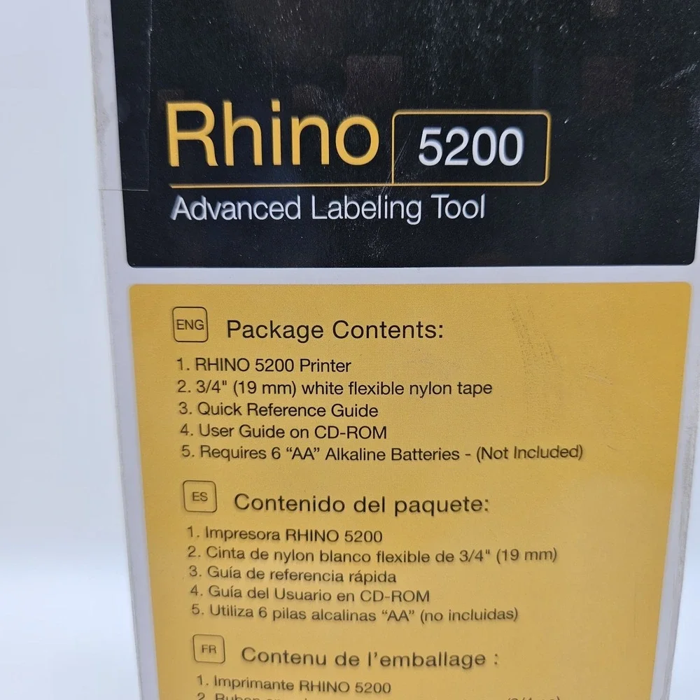 DYMO Rhino 5200 Industrial Label Maker ANSI/TIA-606-A Cable Heavy-Duty Labeling